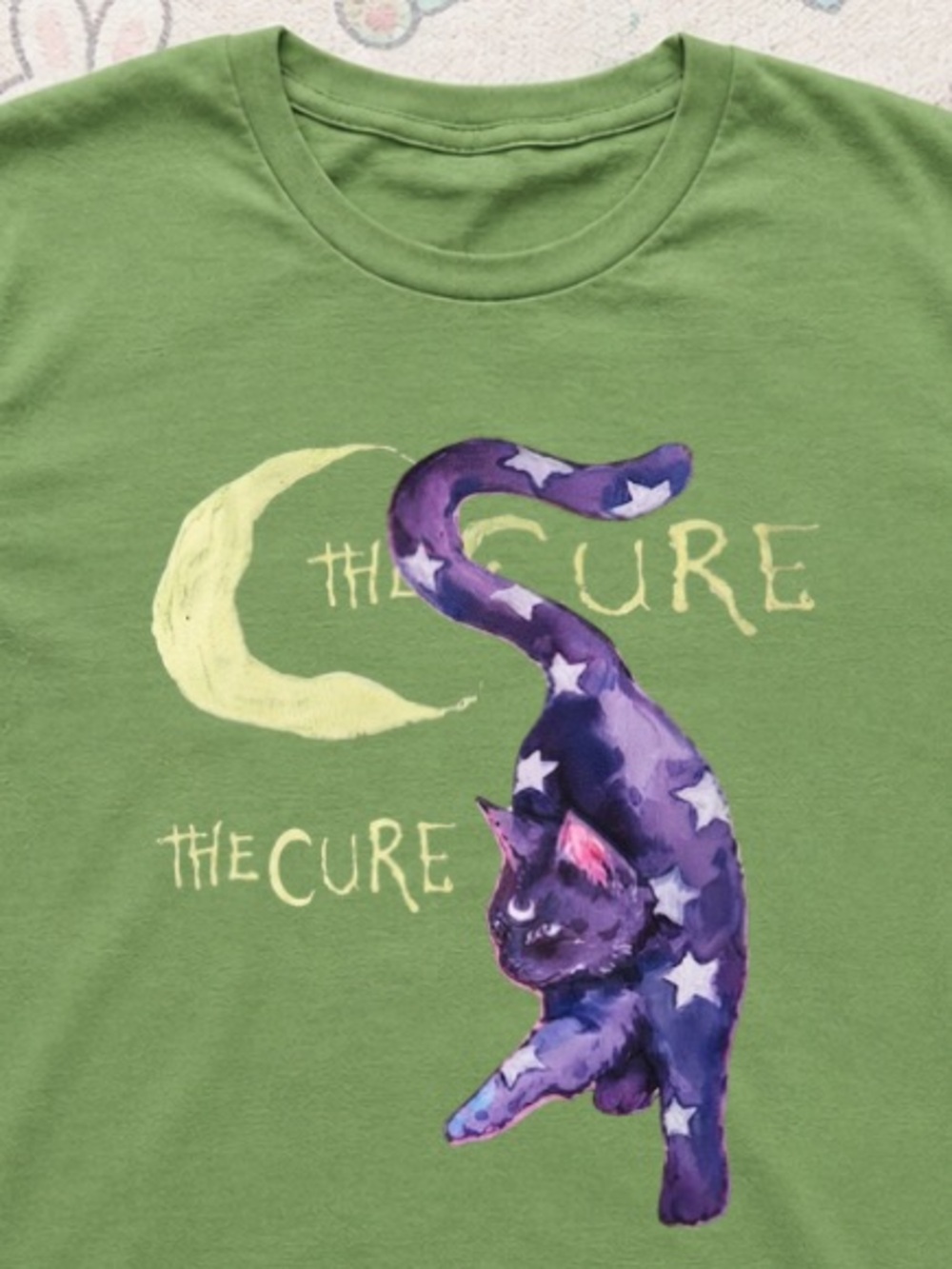 The Cure Starry Cat Shirt | Alternative Rock | Whimsical | The Cure fans - Picture 2 of 4